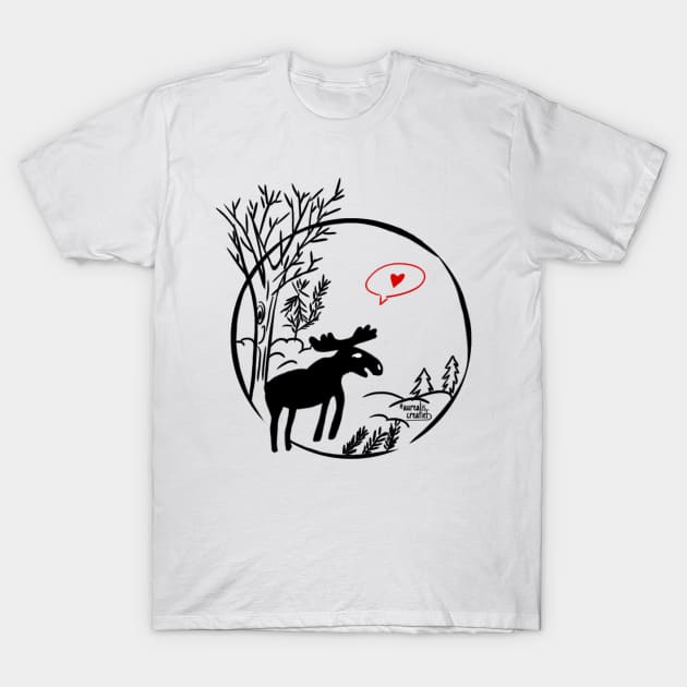 Scandinavia: Moose in forest T-Shirt by Aurealis